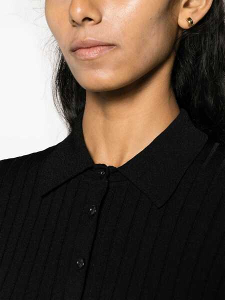 Camasi office NENSI DOJAKA Ribbed shirt Black Femei (BM 17404158) 5