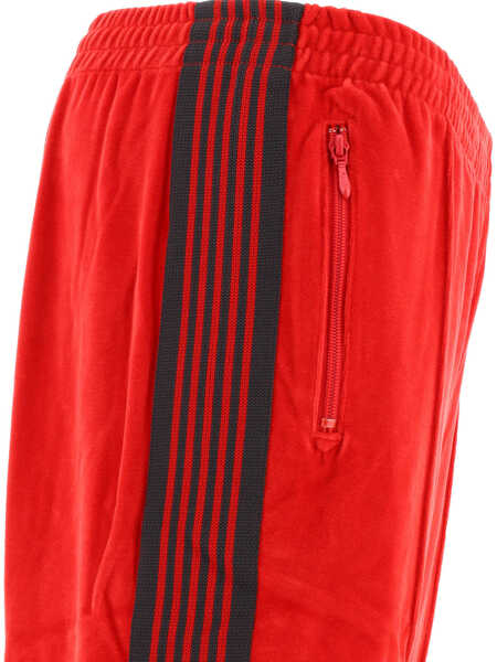 Pantaloni casual NEEDLES Velour track trousers Red Barbati (BM 17404170) 4
