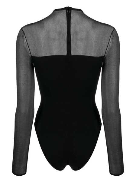 Body-uri NENSI DOJAKA Asymmetric line bodysuit Black Femei (BM 17404188) 2