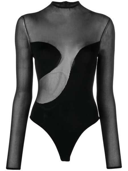 Body-uri NENSI DOJAKA Asymmetric line bodysuit Black Femei (BM 17404188) 1
