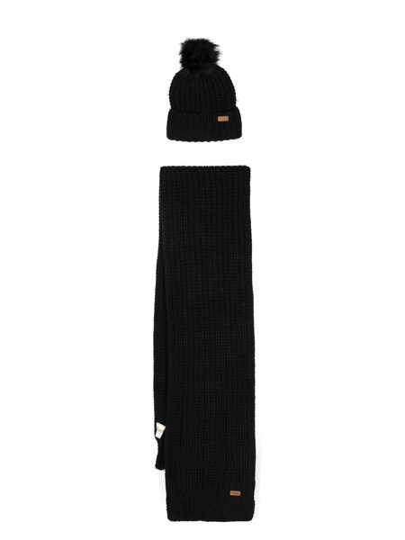 Caciuli Barbour Saltburn beanie and scarf set Black Femei (BM 17404827) 1