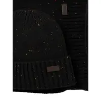 Caciuli pentru Barbati - Caciuli Barbour Carlton Fleck beanie & scarf set Black Barbati (BM 17404878) - B-mall.ro