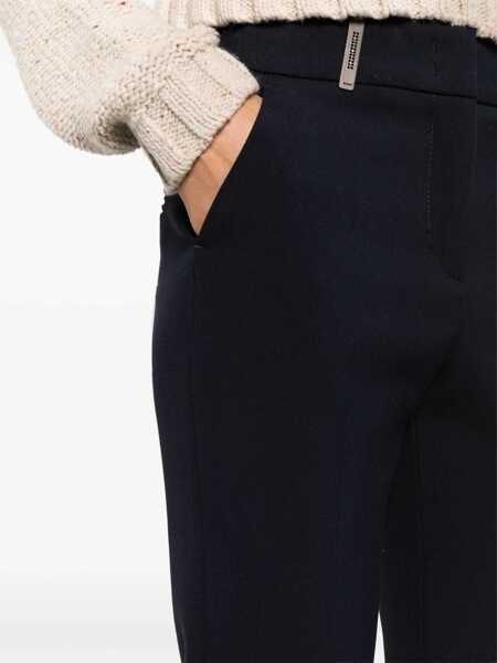 Pantaloni casual Peserico Tailored trousers Blue Femei (BM 17405058) 5