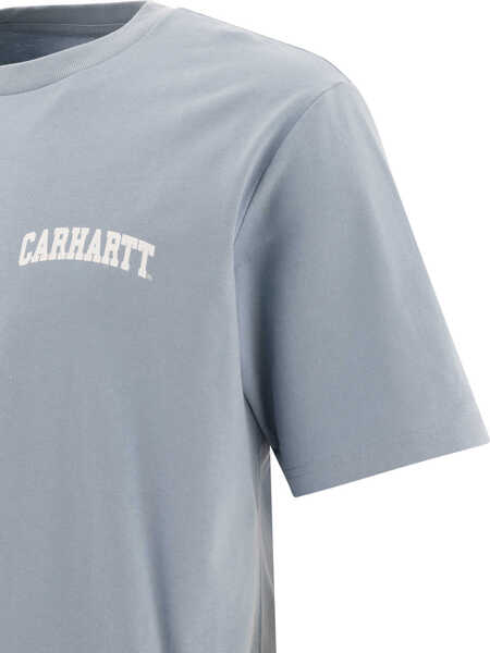 Tricouri Carhartt University Script t-shirt Light blue Barbati (BM 17405103) 4