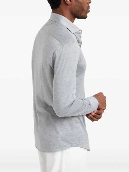 Camasi casual Brunello Cucinelli Silk and cotton shirt Grey Barbati (BM 17405118) 4