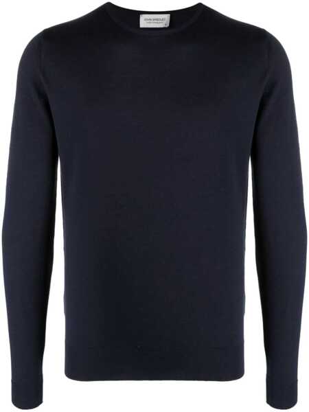 Pulovere John Smedley Merino wool Lundy crewneck sweater in Blue Barbati (BM 17405268) 2