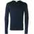 John Smedley Merino wool "Lundy" crewneck sweater in Blue