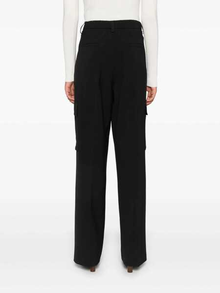 Pantaloni casual Herno Wool blend cargo trousers Black Femei (BM 17405325) 4