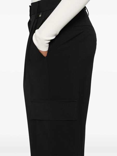 Pantaloni casual Herno Wool blend cargo trousers Black Femei (BM 17405325) 5