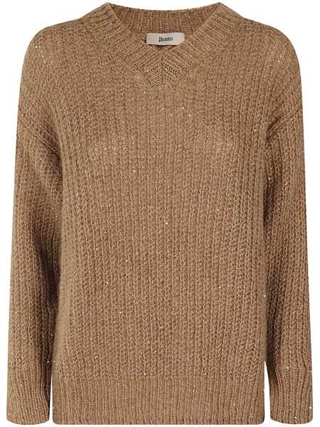Pulovere Herno Sweater with sequins Brown Femei (BM 17405328) 1