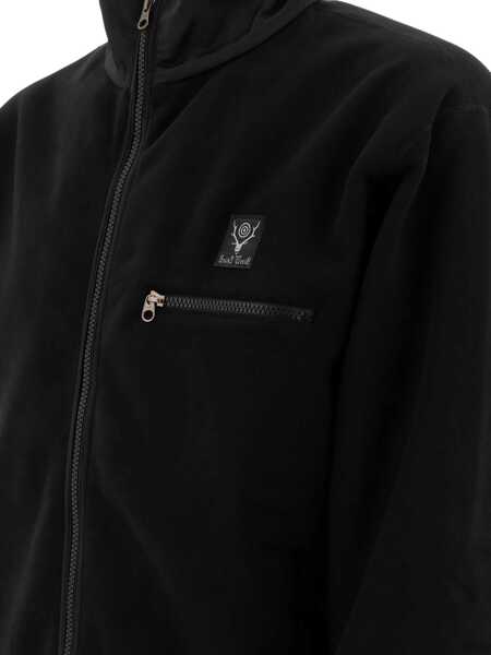 Hanorace SOUTH2 WEST8 Piping Zipper Sweatshirt Black Barbati (BM 17405409) 3