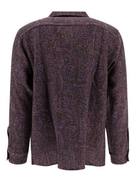 Camasi casual NEEDLES Paisley wool shirt Purple Barbati (BM 17405412) 2
