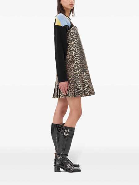 Rochii elegante Ganni Leopard dress Brown Femei (BM 17405667) 3