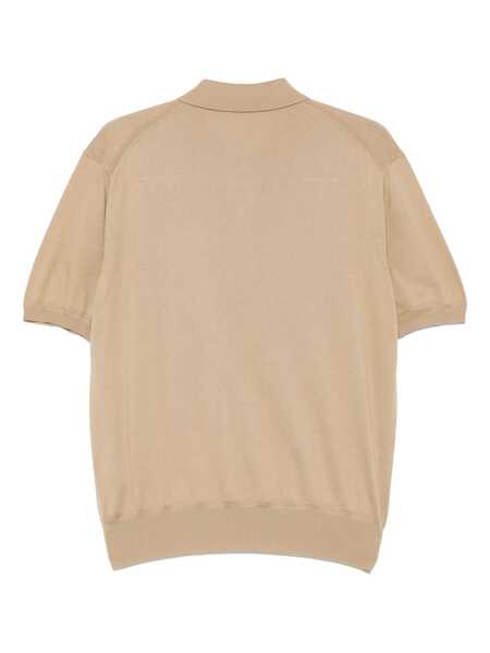 Tricouri Polo Tom Ford Cashmere and silk polo shirt Beige Barbati (BM 17405691) 2