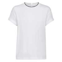 Tricouri Cotton jersey T-shirt with Precious Faux Layering Femei