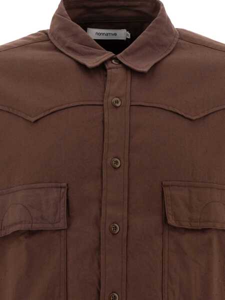 Camasi casual NONNATIVE Shirts Brown Barbati (BM 17405895) 3