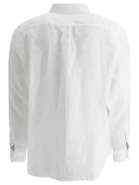 Camasi casual Vince Linen Utility Shirt White Barbati (BM 17406186) 2