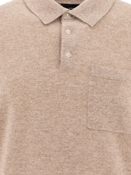 Tricouri Polo Vince Linen, wool and chashmere polo shirt Beige Barbati (BM 17406195) 3