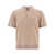 Vince Linen, wool and chashmere polo shirt Beige