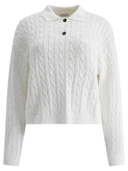 Tricouri Polo Brunello Cucinelli Polo shirts White Femei (BM 17406465) 1