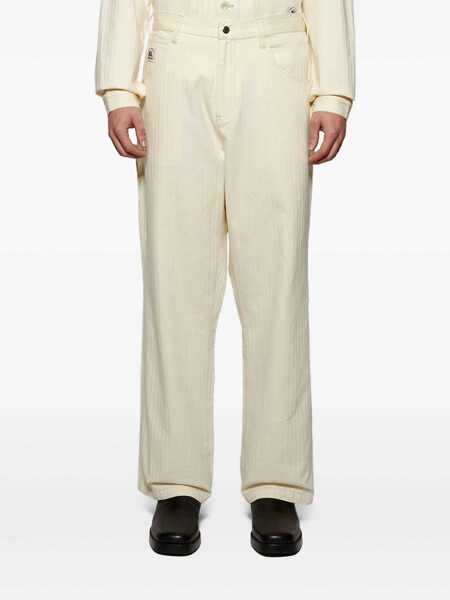 Pantaloni casual BODE Cotton work pants White Barbati (BM 17406534) 2