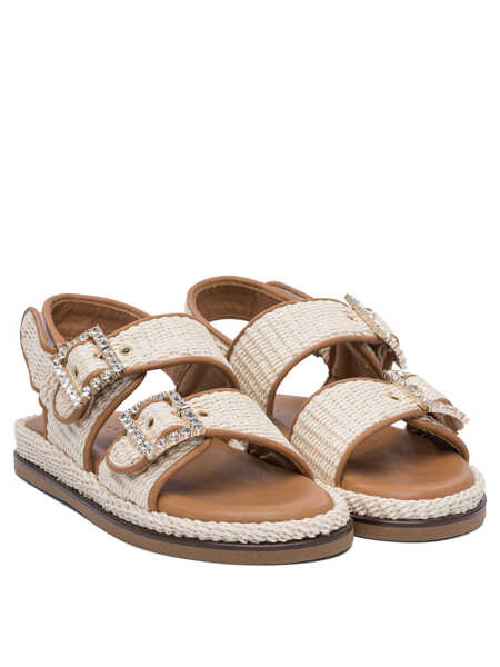 Sandale Alibi Maya raffia sandals Beige Femei (BM 17406846) 2