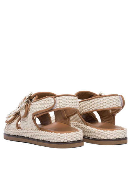 Sandale Alibi Maya raffia sandals Beige Femei (BM 17406846) 4