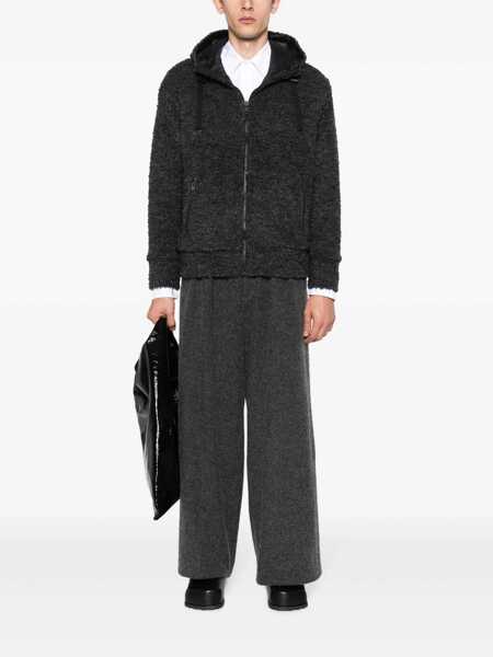 Bluze de trening JUNYA WATANABE Textured drawstring zipped hoodie Grey Barbati (BM 17407158) 2