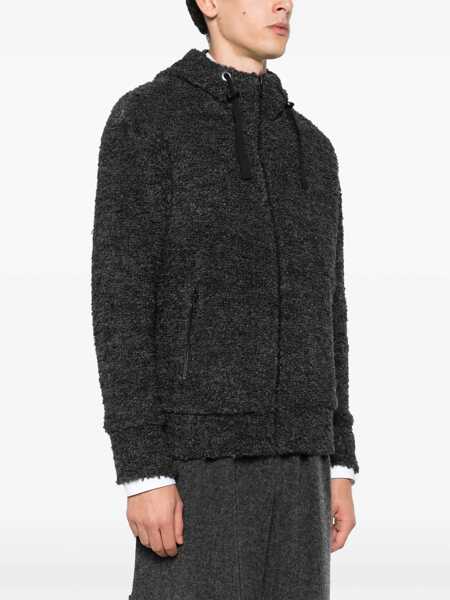 Bluze de trening JUNYA WATANABE Textured drawstring zipped hoodie Grey Barbati (BM 17407158) 3