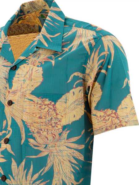 Camasi casual Sun Surf Sun Surf Island Pineapple shirt Blue Barbati (BM 17407476) 4