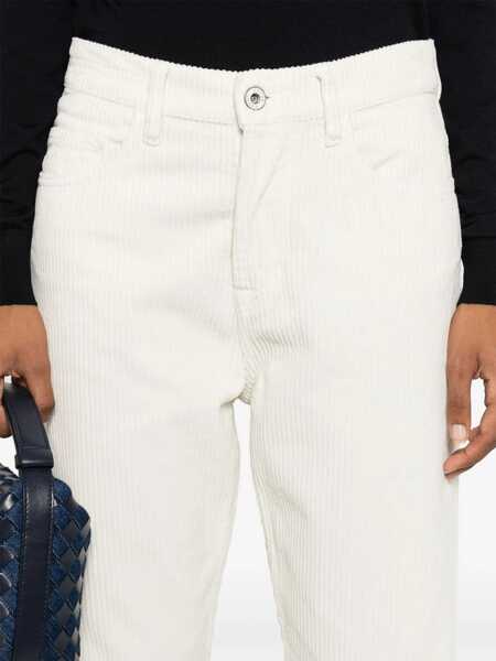Pantaloni casual Jacob Cohen Gigi Over corduroy trousers White Femei (BM 17407500) 5