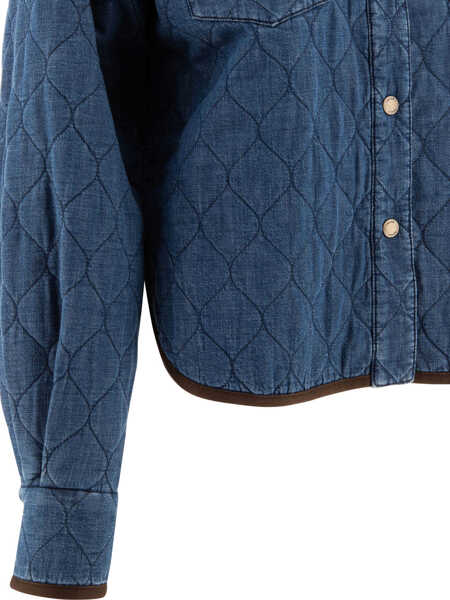 Camasi office Jacob Cohen Denim overshirt Blue Femei (BM 17407515) 4