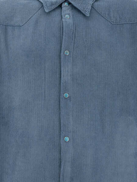 Camasi casual STOCKHOLM SURFBOARD CLUB Corduroy shirt Blue Barbati (BM 17407644) 3