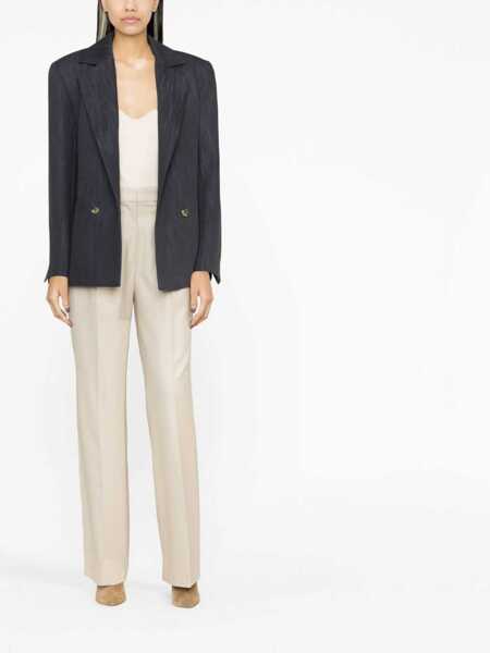 Pantaloni casual Loulou Studio Sbiru trousers Beige Femei (BM 17407662) 2