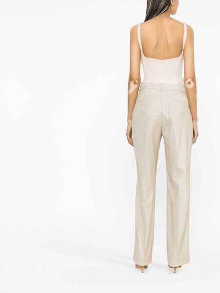 Pantaloni casual Loulou Studio Sbiru trousers Beige Femei (BM 17407662) 3