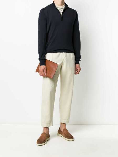 Pulovere John Smedley Merino wool Tapton half-zip sweater Blue Barbati (BM 17407677) 2