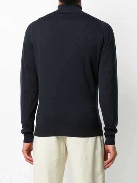 Pulovere John Smedley Merino wool Tapton half-zip sweater Blue Barbati (BM 17407677) 4