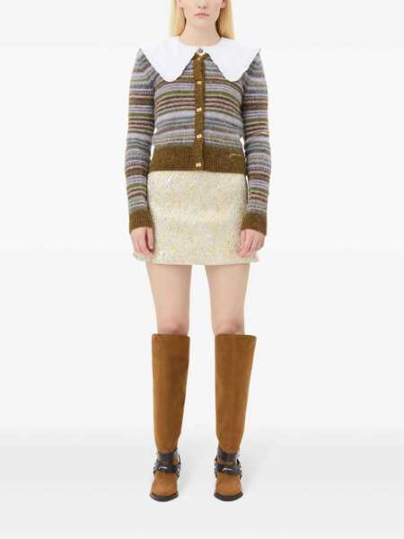 Fuste casual Ganni Gold and silver miniskirt Gold Femei (BM 17407788) 2