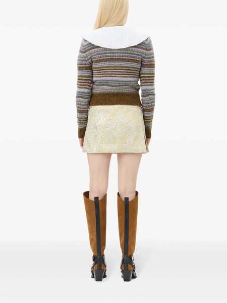 Fuste casual Ganni Gold and silver miniskirt Gold Femei (BM 17407788) 4