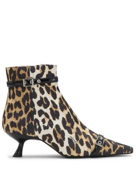 Botine Ganni Leopard ankle boots Brown Femei (BM 17407869) 1
