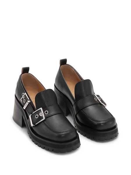 Mocasini Ganni Loafers with platform and buckle Black Femei (BM 17407881) 2