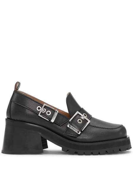 Mocasini Ganni Loafers with platform and buckle Black Femei (BM 17407881) 1