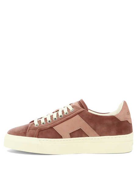 Sneakers Santoni Sneakers in pelle scamosciata con stampa logo Pink Femei (BM 17407980) 3