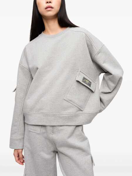 Hanorace Ganni Sweatshirt with asymmetrical pockets Grey Femei (BM 17408166) 4