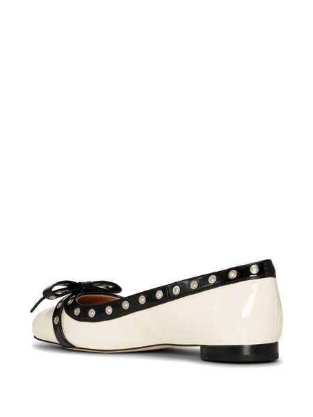 Balerini Ganni Eyelet bow ballet flats White Femei (BM 17408646) 3