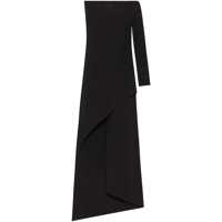 Rochii Courrèges Elegant Black Long Dress With A Slit And Off-Shoulder Design Femei