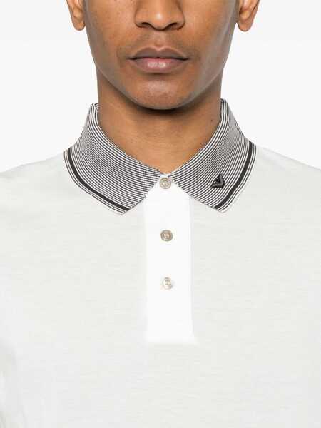 Tricouri Polo Emporio Armani Emporio Armani Piqu Polo Shirt WHITE Barbati (BM 17411889) 4