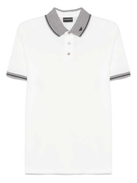 Tricouri Polo Emporio Armani Emporio Armani Piqu Polo Shirt WHITE Barbati (BM 17411889) 1