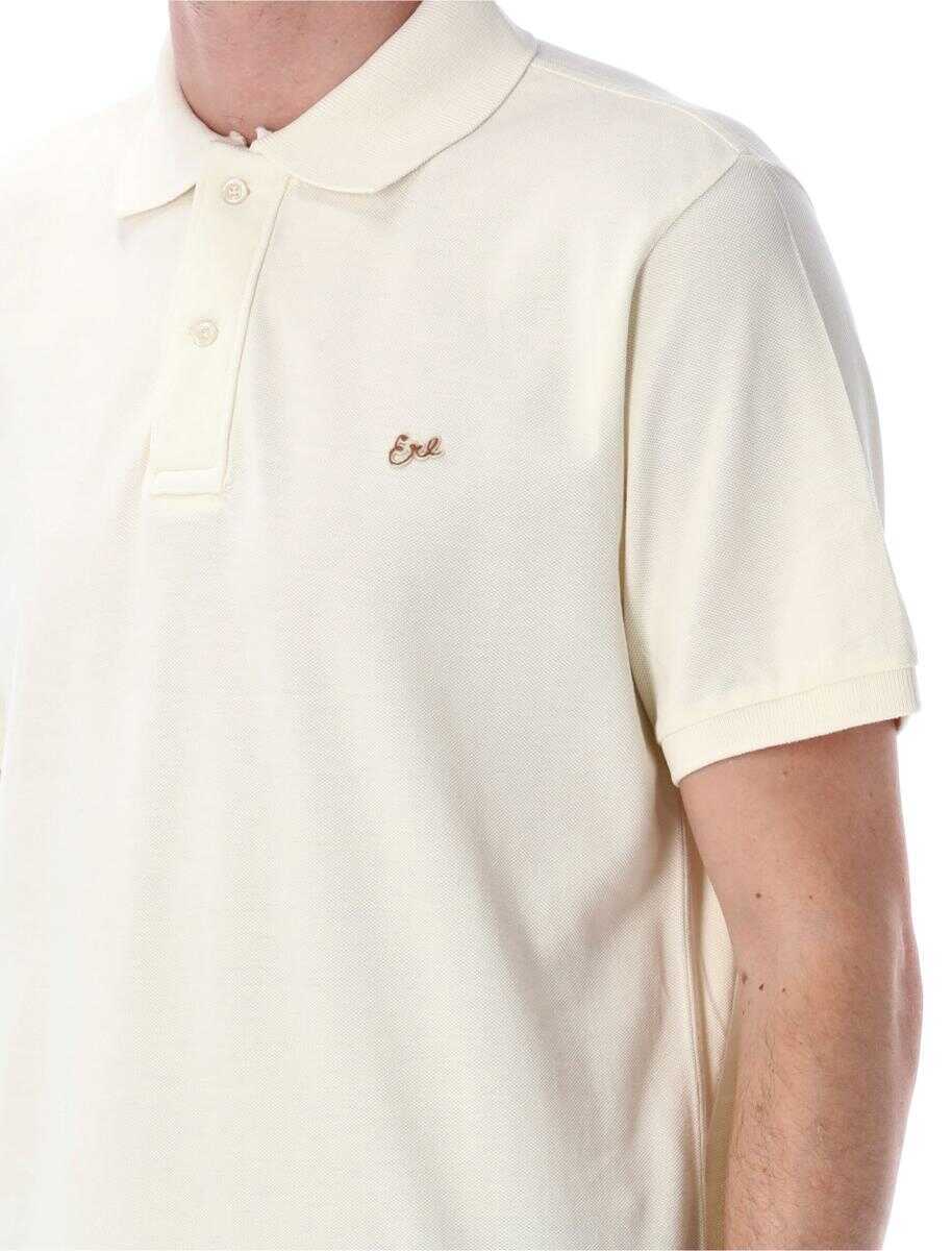 Tricouri Polo ERL Erl Polo Shirt DIRTY WHITE Barbati (BM 17411919) 3