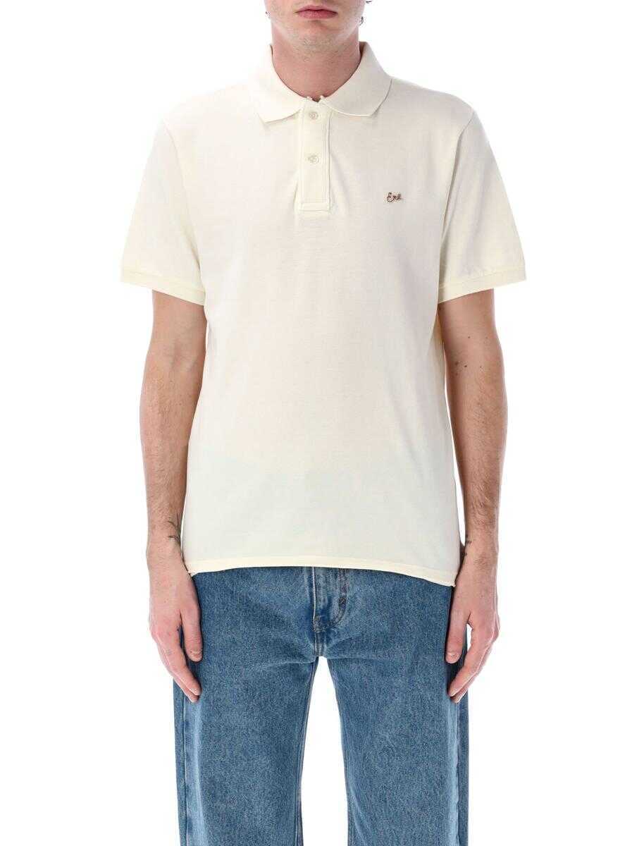 Tricouri Polo ERL Erl Polo Shirt DIRTY WHITE Barbati (BM 17411919) 1